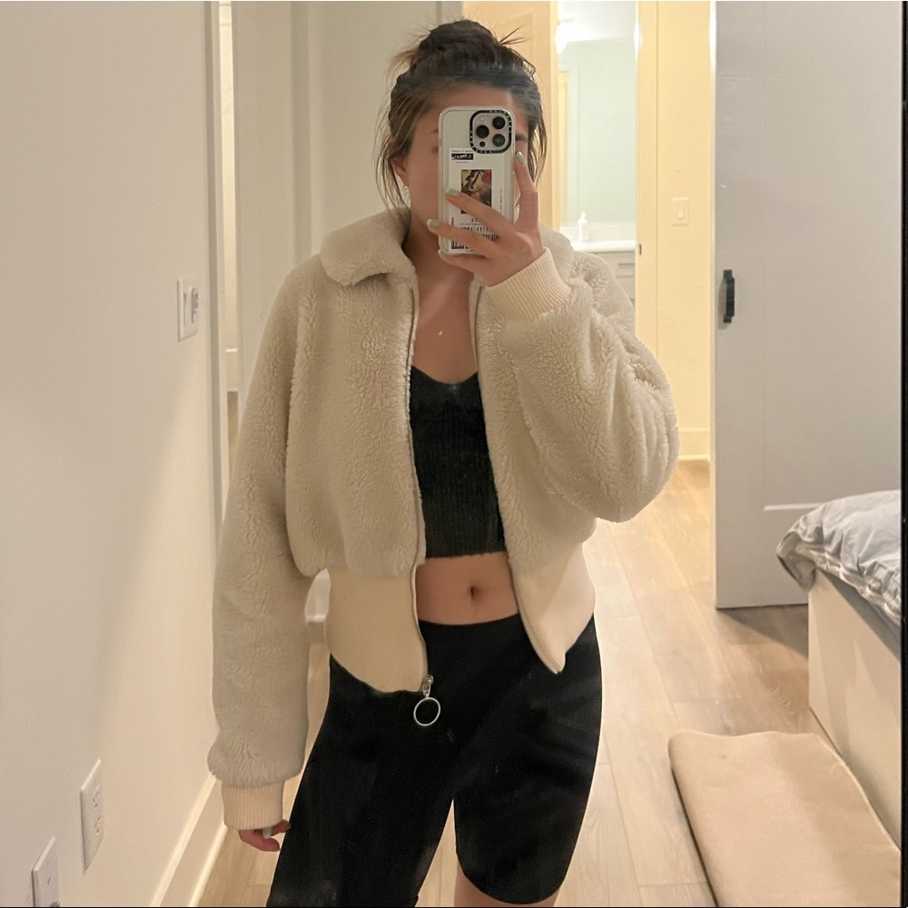 Cream Faux Fur Jacket